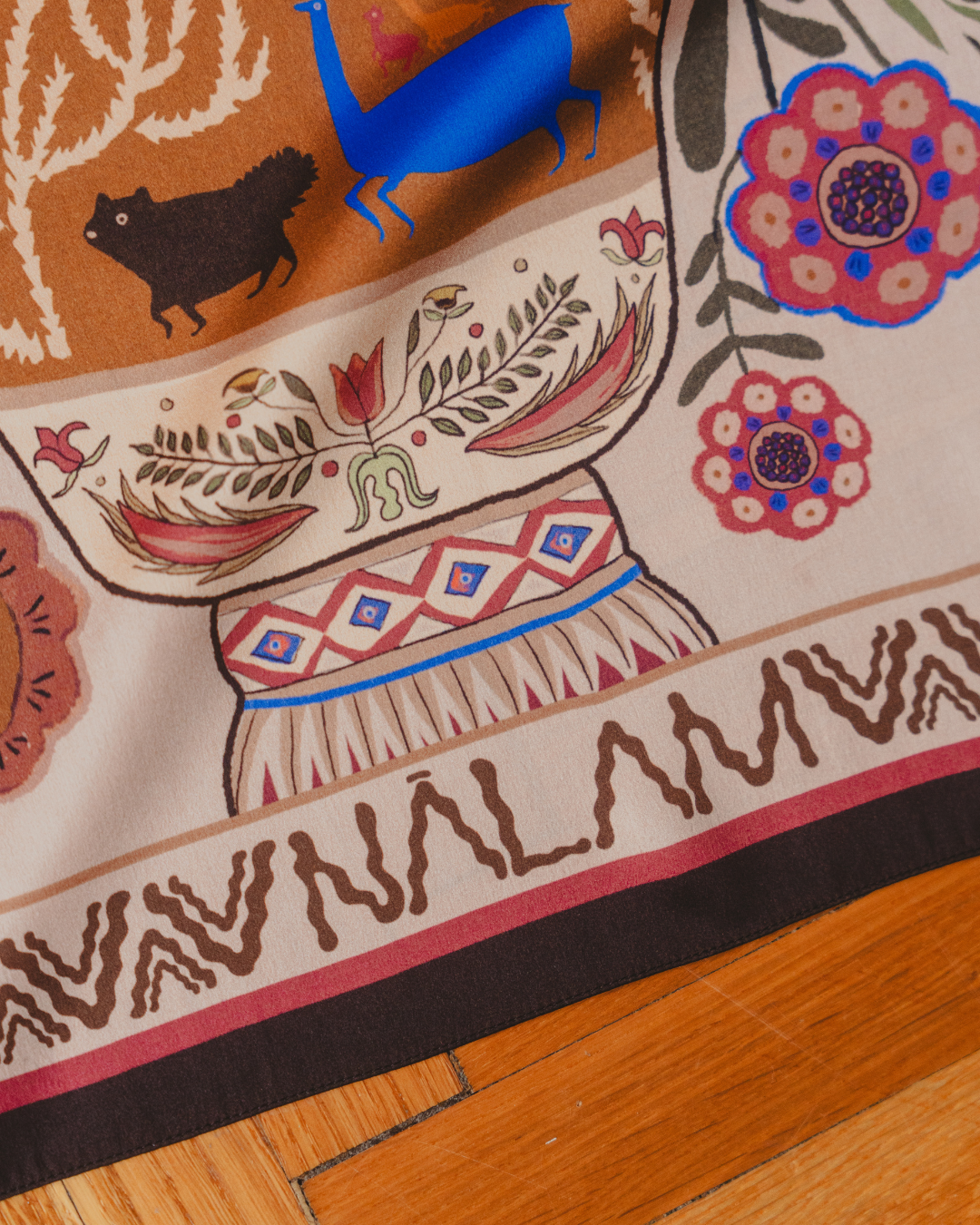 NÁLAM × KAMAY KO 'HERITAGE CEILING' SILK SCARF