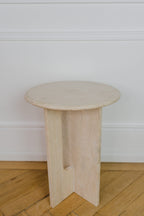 MIMÓZA TRAVERTINE SIDE TABLE