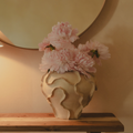 CORAL SCULPTURAL VASE