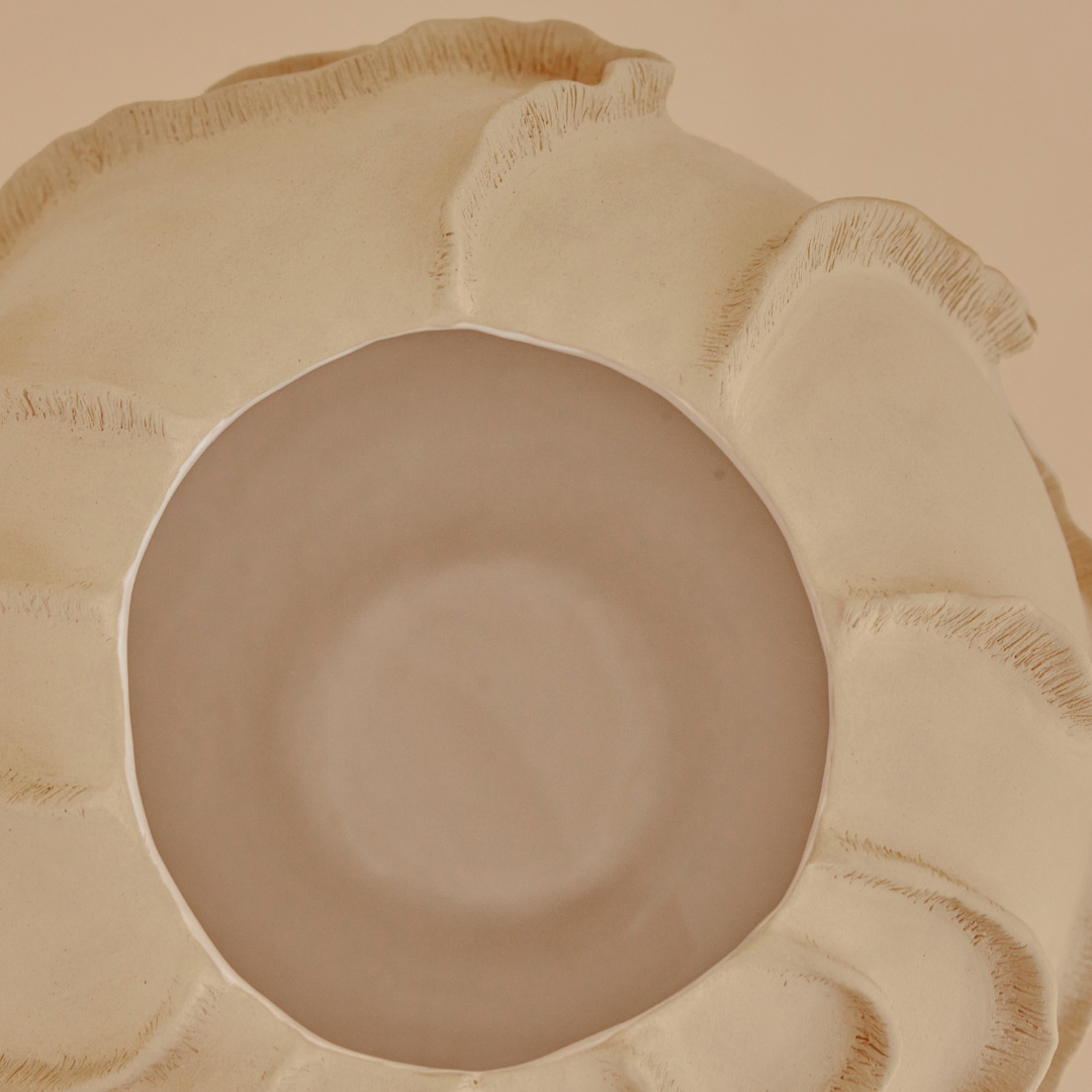 CORAL SCULPTURAL VASE