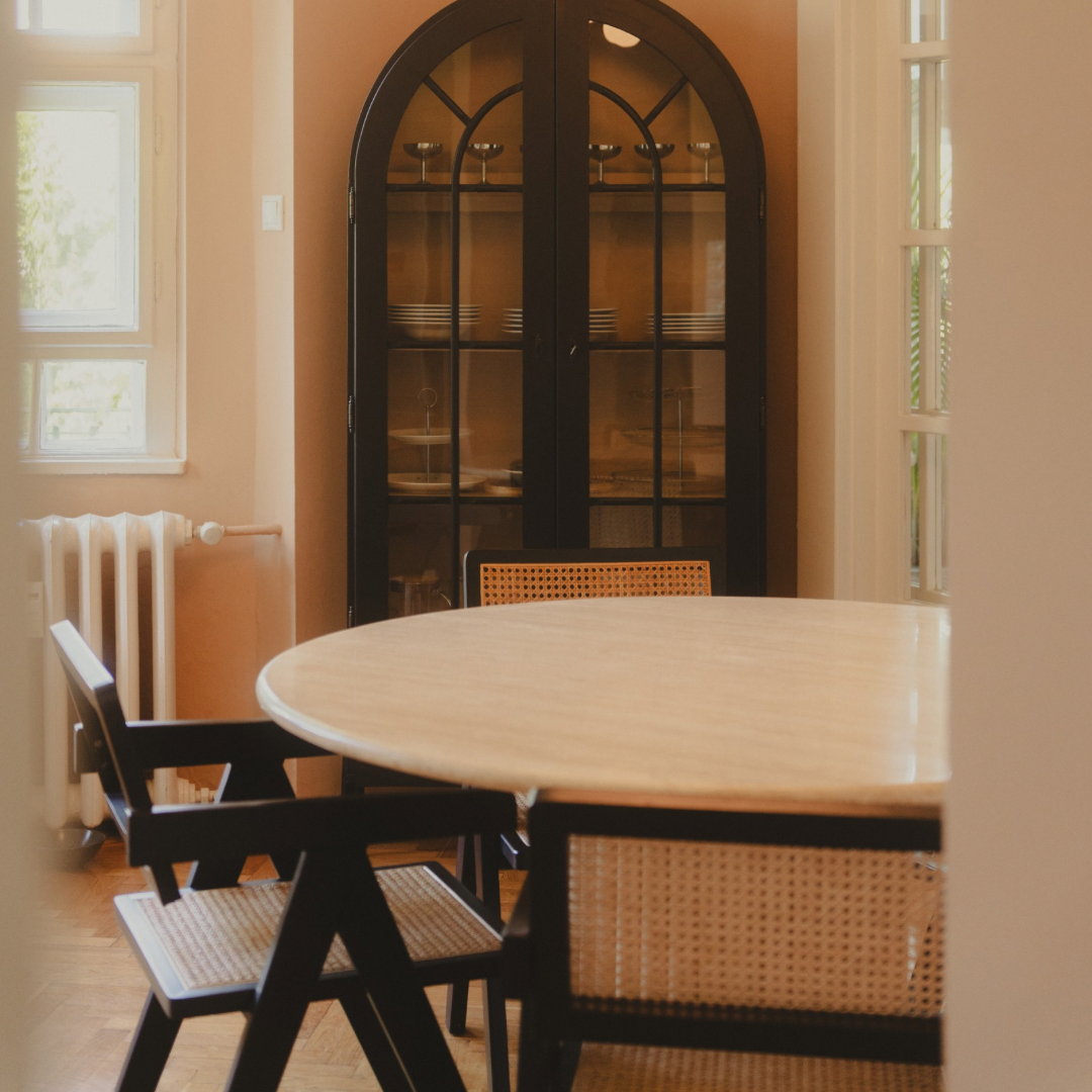 PIERRE WALNUT RATTAN CHAIR