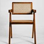 PIERRE WALNUT RATTAN CHAIR