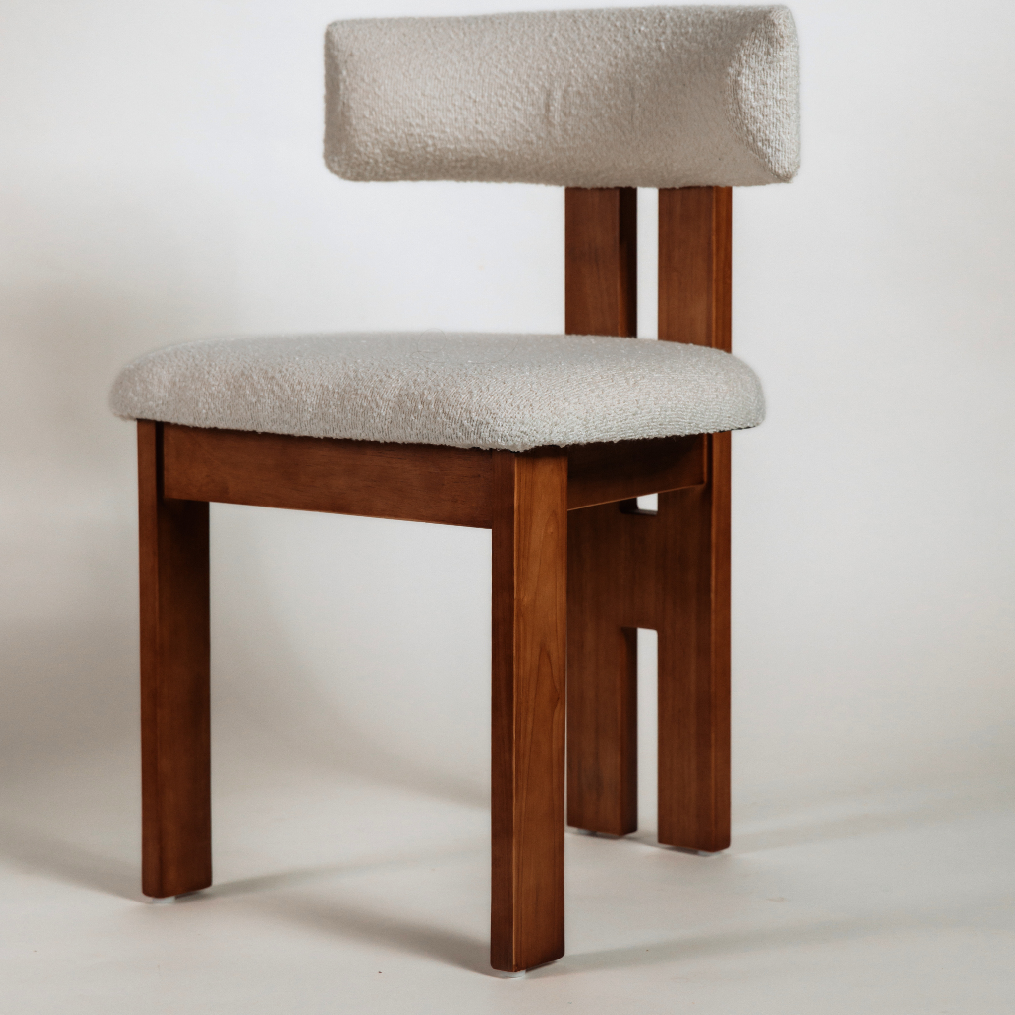 boucle dining chair