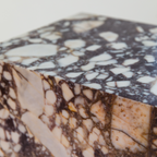CALACUTTA VIOLA MARBLE CUBE SIDE TABLE