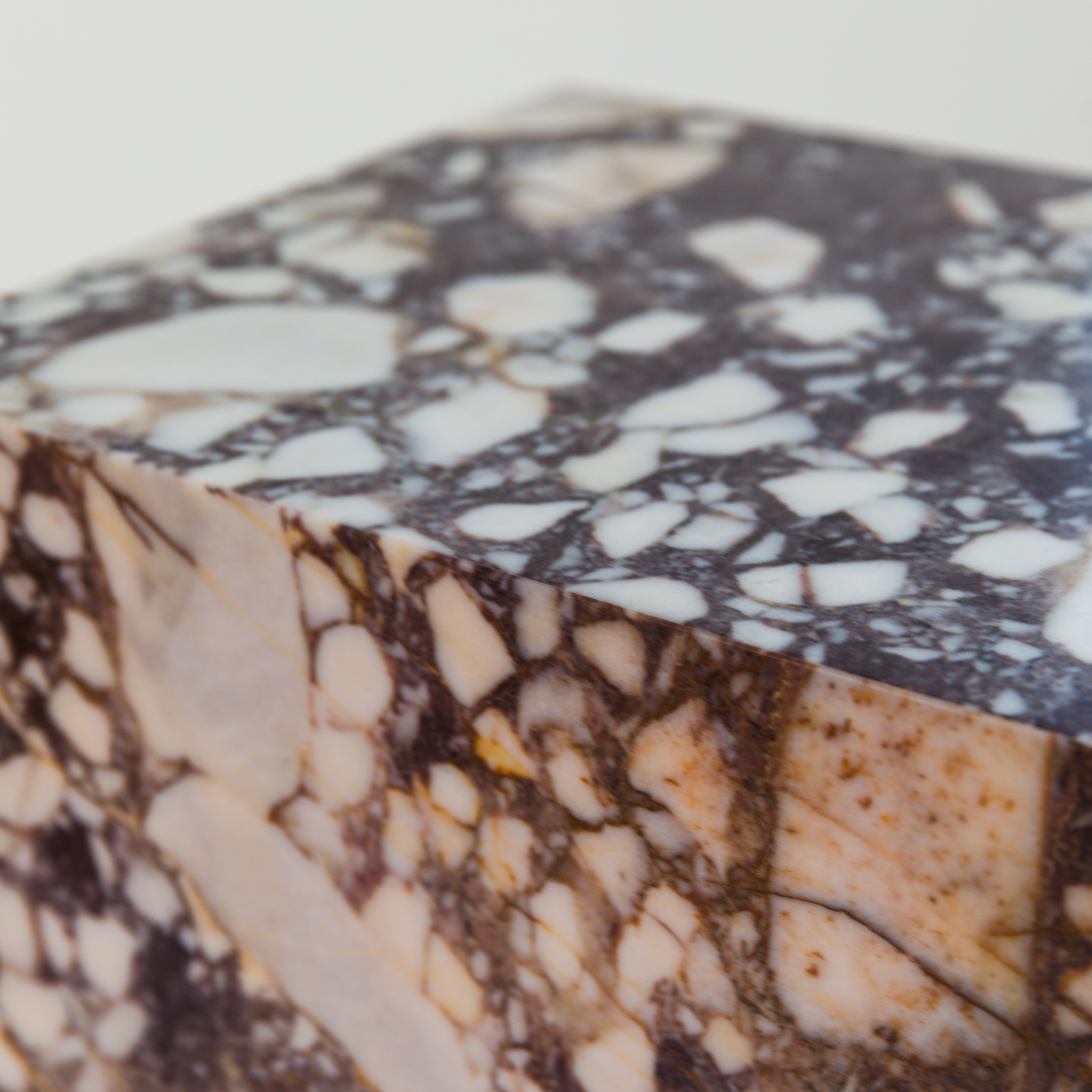 CALACUTTA VIOLA MARBLE CUBE SIDE TABLE
