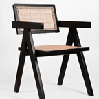 PIERRE WALNUT RATTAN CHAIR