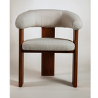 BLAKE OAK AND BOUCLÉ DINING CHAIR