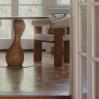 BLAKE OAK AND BOUCLÉ DINING CHAIR